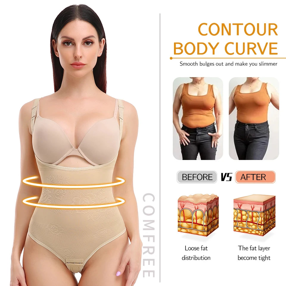 Women's Seamless Tummy Control Shapewear Bodysuit